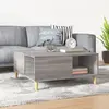 Image de vidaXL Table basse sonoma gris 80x80x36,5 cm bois d'ingénierie