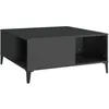 Image de vidaXL Salontafel 80x80x36,5 cm bewerkt hout zwart