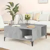 Image de vidaXL Table basse gris béton 80x80x36,5 cm bois d'ingénierie