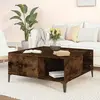Image de vidaXL Table basse chêne fumé 80x80x36,5 cm bois d'ingénierie