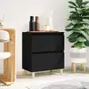 Image de vidaXL Buffet Noir 60x35x70 cm Bois d'ingénierie