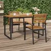 Image de vidaXL Chaises de jardin empilables lot de 2 bois d'acacia et métal