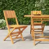 Image de vidaXL Chaises de jardin pliantes lot de 2 47x61x90cm bois massif teck