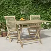 Image de vidaXL Table de jardin pliante gris 120x70x75 cm bois de teck solide