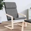 Image de vidaXL Chaise de relaxation Gris foncé Tissu