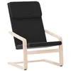 Image de vidaXL Chaise de relaxation Noir Tissu