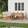 Image de vidaXL Ensemble à manger de jardin coussins 7 pcs Bois acacia