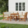 Image de vidaXL Ensemble à manger de jardin coussins 7 pcs Bois acacia
