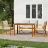 Image de vidaXL Ensemble à manger de jardin 4 pcs coussins Bois acacia