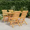 Image de vidaXL Ensemble à manger de jardin 5 pcs Bois de teck massif