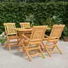 Image de vidaXL Ensemble à manger de jardin 5 pcs Bois de teck massif