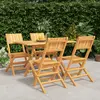 Image de vidaXL Ensemble à manger de jardin 5 pcs Bois de teck massif