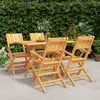 Image de vidaXL Ensemble à manger de jardin 5 pcs Bois de teck massif