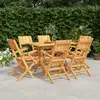 Image de vidaXL Ensemble à manger de jardin 7 pcs Bois de teck solide