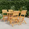 Image de vidaXL Ensemble à manger de jardin 5 pcs Bois de teck massif