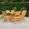 Image de vidaXL Ensemble à manger de jardin 7 pcs Bois de teck solide