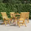 Image de vidaXL Chaises de jardin pliantes lot de 4 47x63x90cm bois massif teck