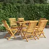 Image de vidaXL Chaises de jardin pliantes lot de 6 47x63x90cm bois massif teck