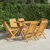 Image de vidaXL Chaises de jardin pliantes lot de 6 47x47x89cm bois massif teck