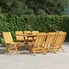 Image de vidaXL Chaises de jardin pliantes lot de 8 47x47x89cm bois massif teck