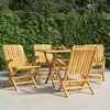 Image de vidaXL Chaises de jardin pliantes lot de 4 61x67x90cm bois massif teck
