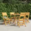 Image de vidaXL Chaises de jardin pliantes lot de 4 47x61x90cm bois massif teck
