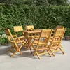 Image de vidaXL Chaises de jardin pliantes lot de 6 55x61x90cm bois massif teck