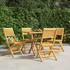 Image de vidaXL Chaises de jardin pliantes lot de 4 47x62x90cm bois massif teck