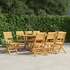 Image de vidaXL Chaises de jardin pliantes lot de 8 47x62x90cm bois massif teck