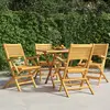 Image de vidaXL Chaises de jardin pliantes lot de 4 55x62x90cm bois massif teck