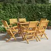 Image de vidaXL Chaises de jardin pliantes lot de 6 55x62x90cm bois massif teck
