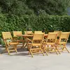 Image de vidaXL Chaises de jardin pliantes lot de 8 55x62x90cm bois massif teck