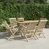 Image de vidaXL Chaises de jardin pliantes lot de 6 gris 56x61x89 cm bois teck