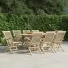 Image de vidaXL Chaises de jardin pliantes lot de 8 gris 56x61x89 cm bois teck
