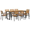 Image de vidaXL Ensemble à manger de jardin 9 pcs bois d'acacia solide et métal