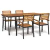 Image de vidaXL Ensemble à manger de jardin 5 pcs bois d'acacia massif et métal