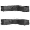 Image de vidaXL Housses de salon de jardin en forme de L 2 pcs 20 oeillets