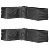 Image de vidaXL Housses de salon de jardin en forme de L 2 pcs 18 oeillets