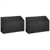 Image de vidaXL Housses de banc de jardin 2 pcs 8 oeillets 190x70x70/88 cm PE