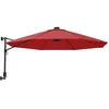 Image de vidaXL Parasol mural rouge vif 290 cm