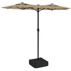 Image de vidaXL Parasol de jardin à double tête taupe 316x145 cm