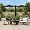 Image de vidaXL Parasol de jardin à double tête avec LED anthracite 316x145 cm
