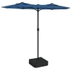 Image de vidaXL Parasol dubbel dak met LED 316x145 cm azuurblauw