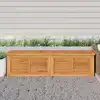Image de vidaXL Boîte de rangement jardin et sac 200x50x55 cm bois massif teck