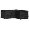 Image de vidaXL Housse de salon de jardin en forme de L 12 oeillets 185x185x70cm