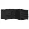 Image de vidaXL Housse de salon de jardin en forme de L 12 oeillets 185x185x90cm