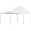 Image de vidaXL Belvédère avec toit blanc 4,46x4,08x3,22 m polyéthylène