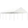 Image de vidaXL Belvédère avec toit blanc 8,92x4,08x3,22 m polyéthylène