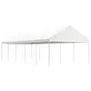 Image de vidaXL Belvédère avec toit blanc 11,15x4,08x3,22 m polyéthylène