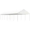 Image de vidaXL Belvédère avec toit blanc 13,38x4,08x3,22 m polyéthylène